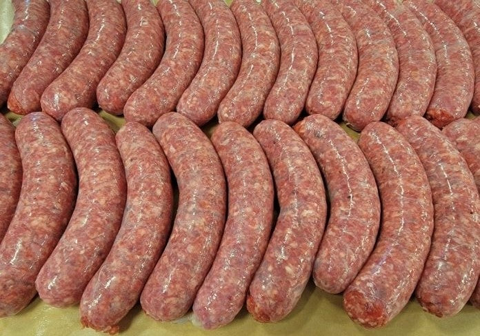 American Wagyu Akaushi Reuben Bratwurst