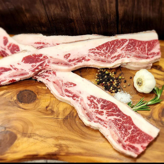 American Wagyu Akaushi Korean Style Short Ribs - J-H Cattle Co. Meat Store