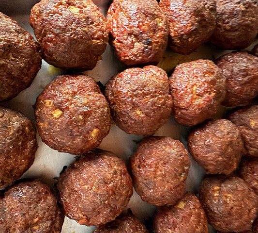 JH House Smoked American Wagyu Akaushi Meatballs - J-H Cattle Co. Meat Store