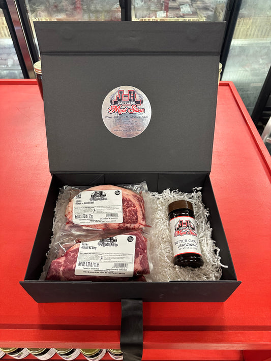 Akaushi Gift Option 3: Akaushi KC Strips & Ribeye with J-H Seasoning